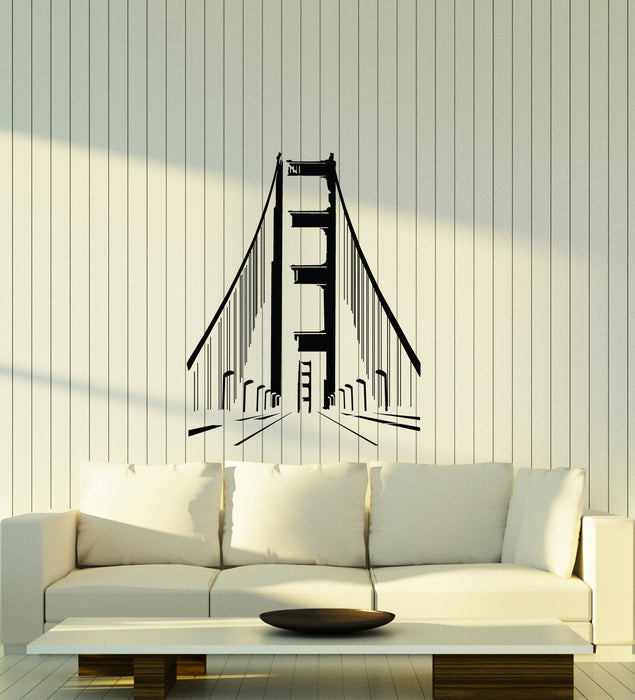 Vinyl Wall Decal Golden Gate Bridge USA America Attractions California Stickers (4173ig)