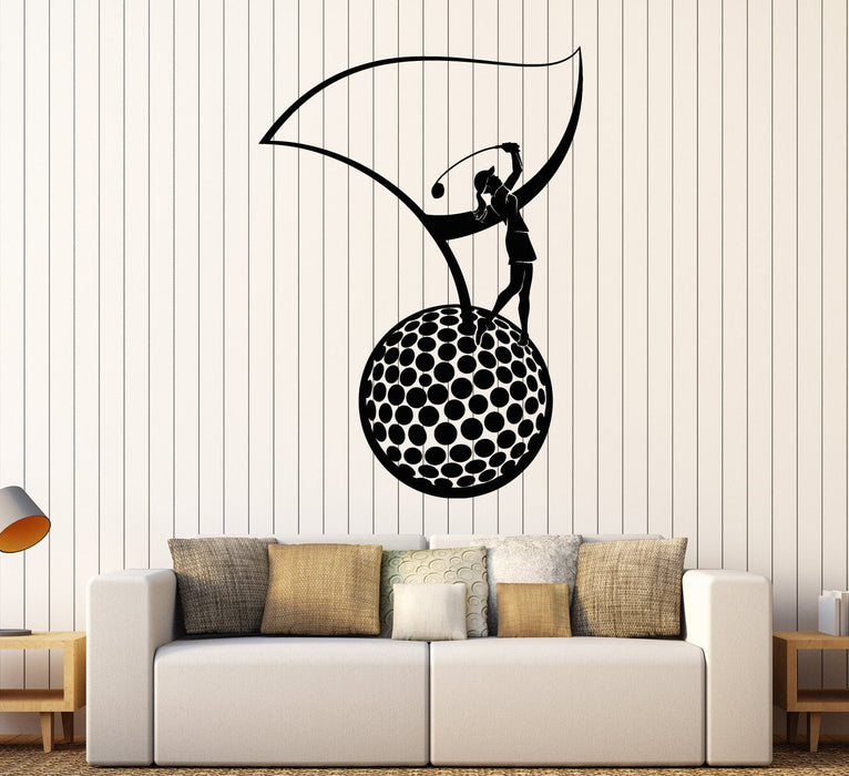 Vinyl Wall Decal Golf Game Player Ball Girl Sport Hobbies Stickers Unique Gift (1701ig)