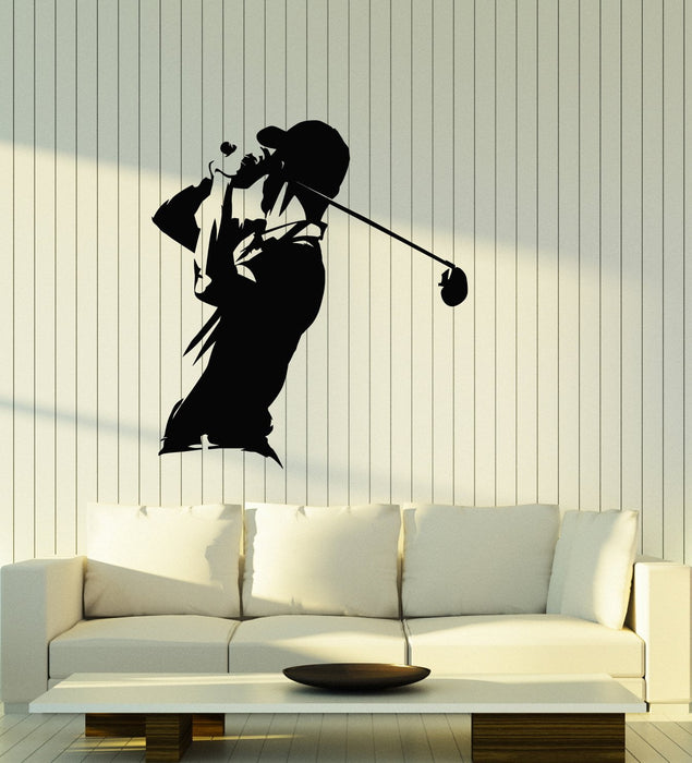 Vinyl Wall Decal Golf Game Stick Club Player Sports Hobbies Stickers (2769ig)