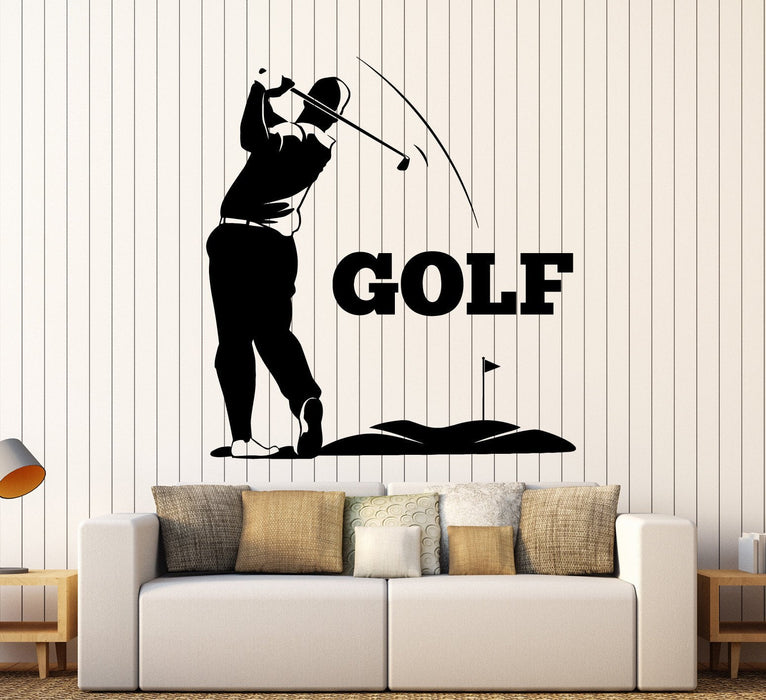 Vinyl Wall Decal Golf Club Player Golf Sport Stickers Mural Unique Gift (ig4477)