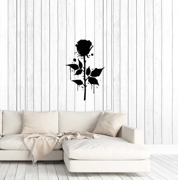 Autocollant mural en vinyle de style gothique avec motif de roses (3885ig)