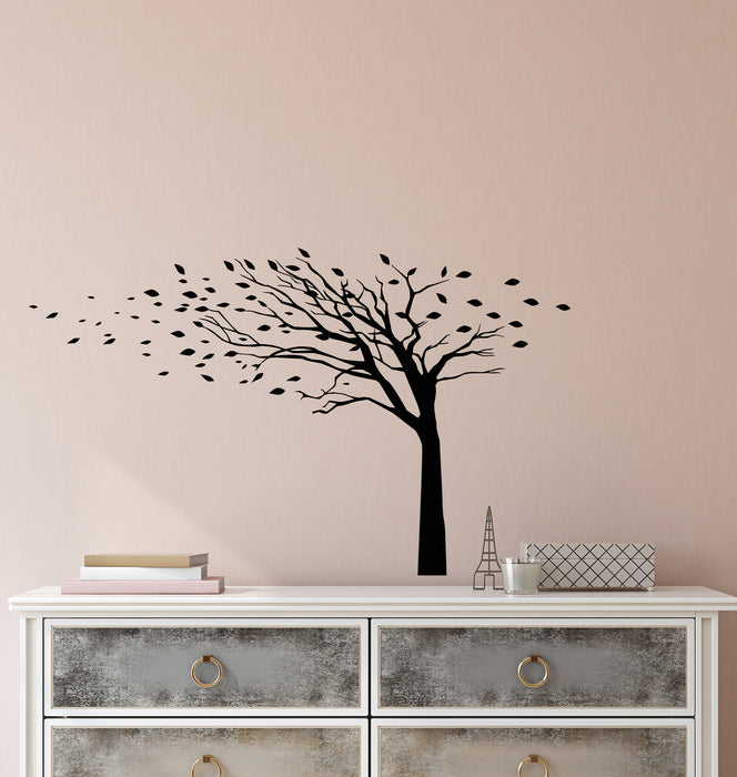 Vinyl Wall Decal Gothic Style Tree Nature Leaves Stickers (3563ig)