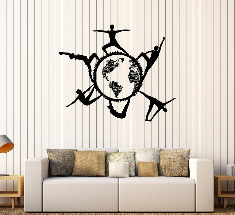 Vinyl Wall Stickers Healthy Lifestyle Earth Sports Living Decal Mural Unique Gift (174ig)