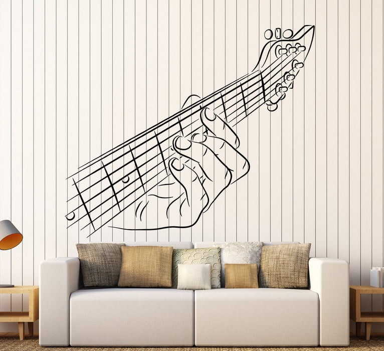 Vinyl Wall Decal Guitar Hand Guitarist Musician Music Rock Star Stickers Unique Gift (1186ig)
