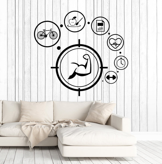 Vinyl Wall Decal Gym Healthy Lifestyle Sport Fitness Beauty Stickers Unique Gift (1526ig)