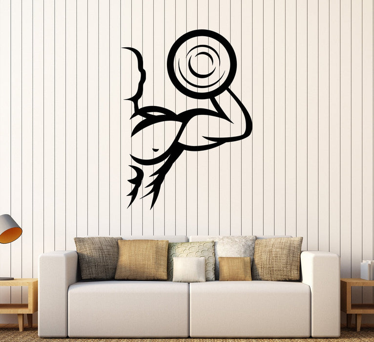 Vinyl Wall Stickers Gym Sports Art Bodybuilding Fitness Decal Mural Unique Gift (229ig)