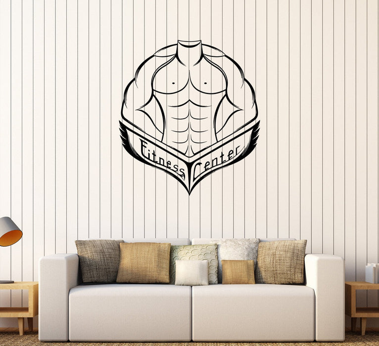 Vinyl Wall Decal Fitness Center Gym Iron Sport Bodybuilding Stickers Unique Gift (259ig)