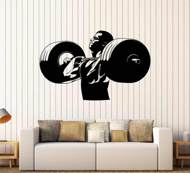Vinyl Wall Decal Gym Fitness Muscled Bodybuilding Sports Art Stickers Unique Gift (318ig)