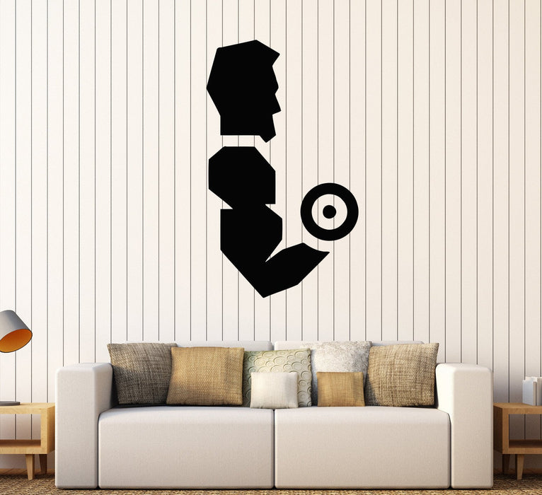 Vinyl Wall Decal Gym Bodybuilding Fitness Center Dumbbell Stickers Mural Unique Gift (340ig)
