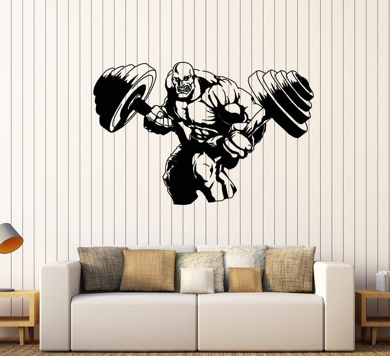Vinyl Wall Decal Bodybuilding Iron Sport Barbell Gym Muscle Stickers Unique Gift (616ig)