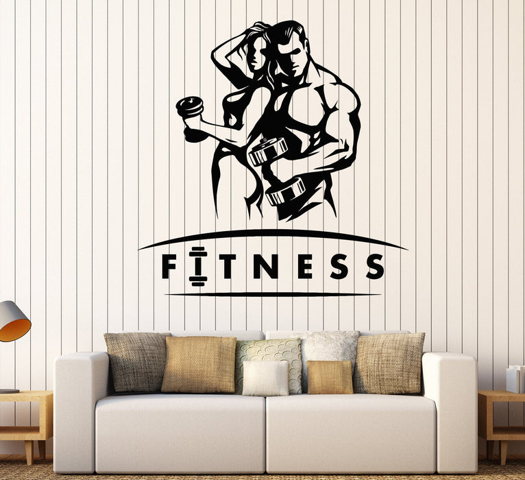 Vinyl Wall Decal Gym Sports Health Beautiful Body Fitness Coach Unique Gift (788ig)