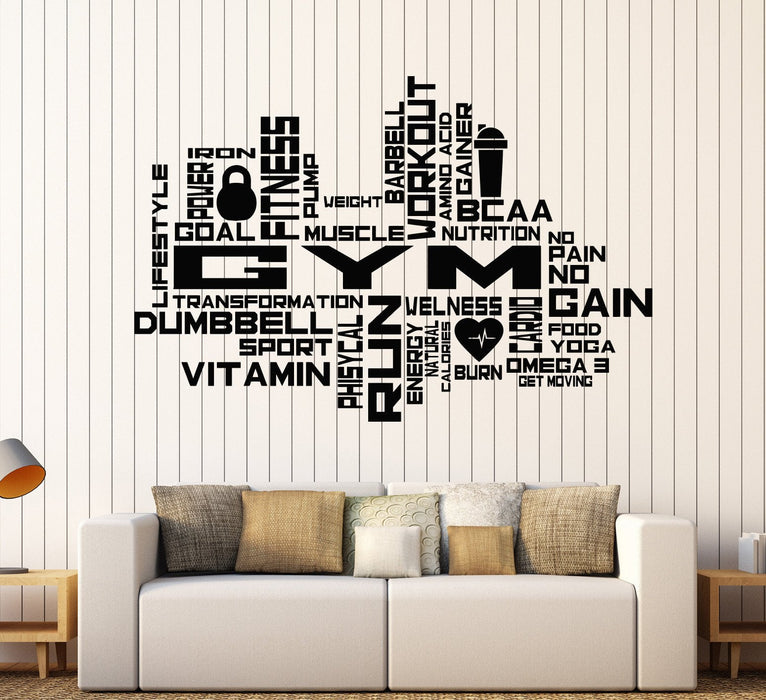 Vinyl Wall Decal Gym Motivation Sport Beautiful Body Health Stickers Unique Gift (846ig)