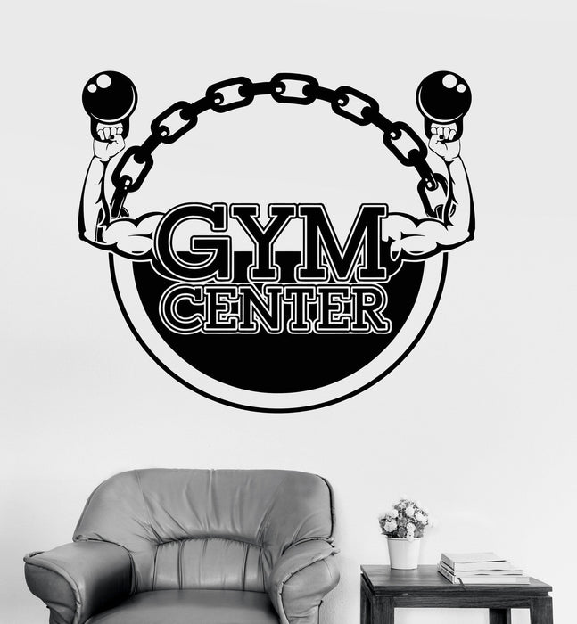 Vinyl Wall Decal Gym Center Bodybuilding Fitness Sport Stickers Unique Gift (ig4225)