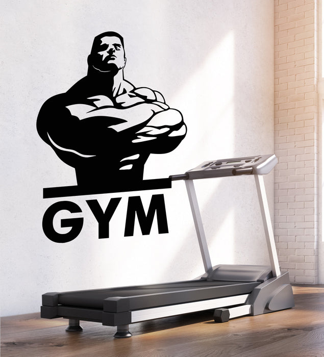 Vinyl Wall Decal Gym Fitness Centre Muscular Beautiful Body Stickers Unique Gift (1445ig)