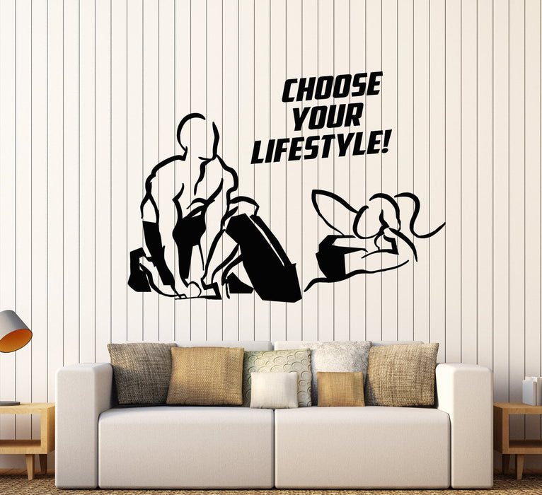 Vinyl Wall Decal Motivation Quote Fitness Gym Sport Beauty Health Stickers Unique Gift (1802ig)