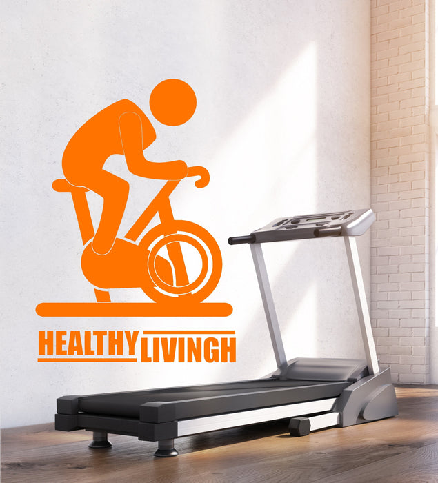 Vinyl Wall Decal Fitness Gym Sport Healthy Lifestyle Stickers Unique Gift (1938ig)