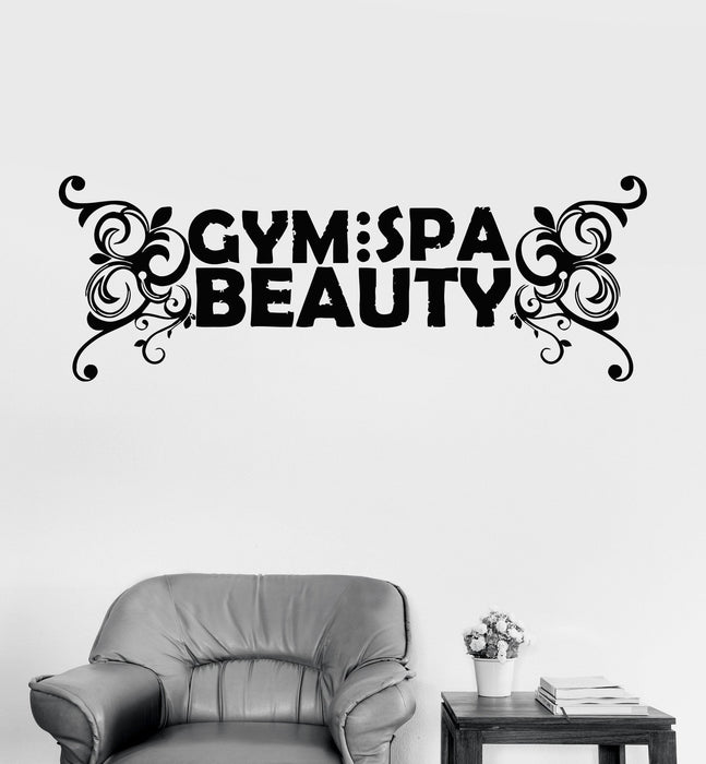 Vinyl Wall Decal Gym Spa Beauty Woman Girl Sports Decoration Stickers Unique Gift (036ig)