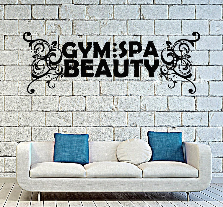 Vinyl Wall Decal Gym Spa Beauty Woman Girl Sports Decoration Stickers Unique Gift (036ig)