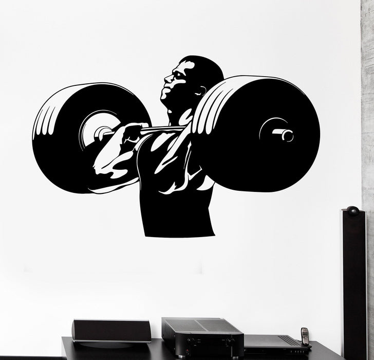 Vinyl Wall Decal Gym Fitness Muscled Bodybuilding Sports Art Stickers Unique Gift (318ig)