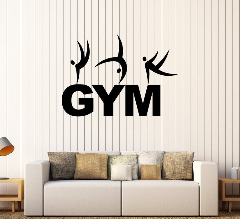 Vinyl Wall Decal Gym Word Fitness Sport Gymnastics Stickers Unique Gift (321ig)