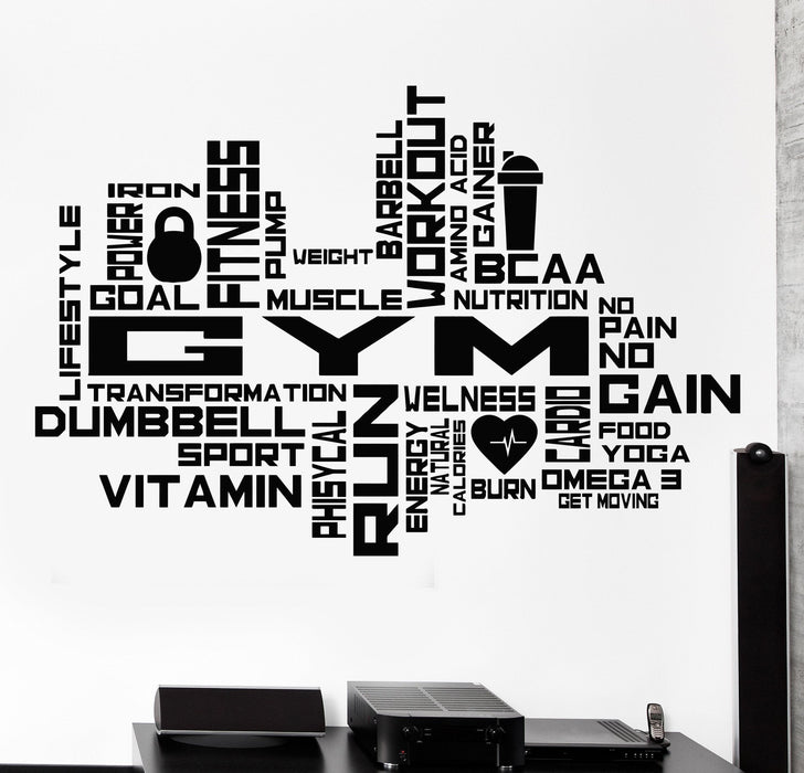 Vinyl Wall Decal Gym Motivation Sport Beautiful Body Health Stickers Unique Gift (846ig)