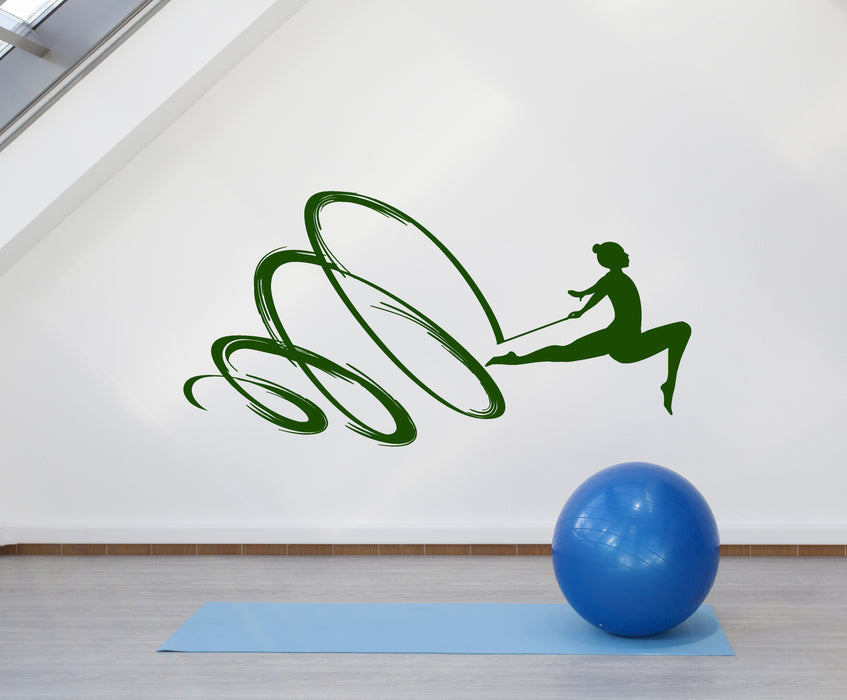 Виниловые наклейки на стену Художественная гимнастика Девушка Спортивная школа Наклейки (3986ig)