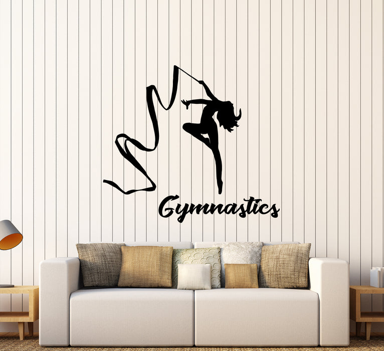 Vinyl Wall Decal Rhythmic Gymnastics Sport Girl Logo Signboard Stickers (3190ig)