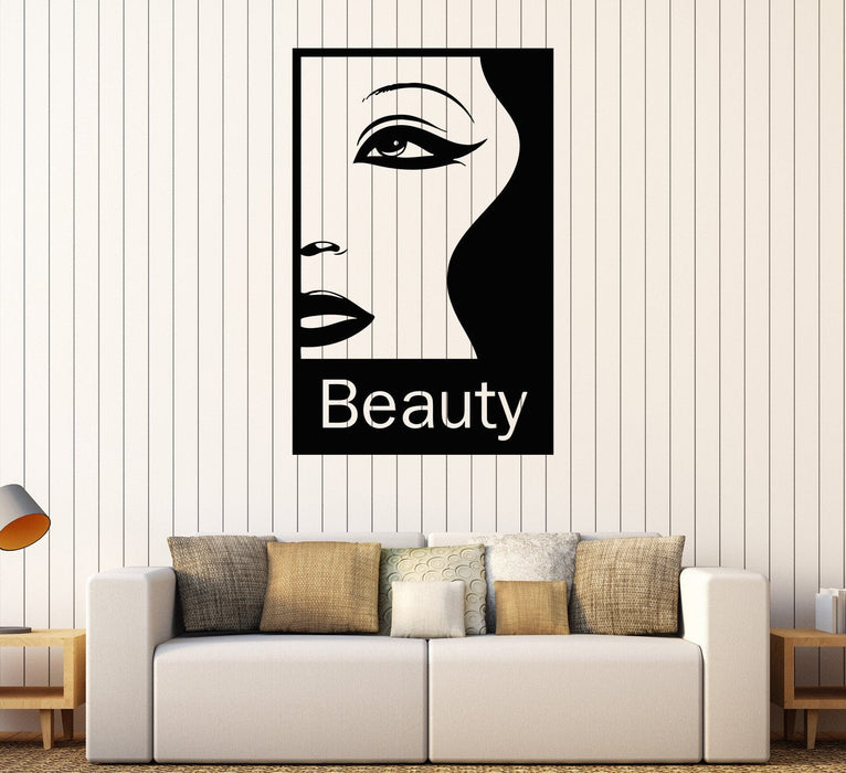 Vinyl Wall Decal Beauty Hair Salon Woman Fashion Style Girl Stickers Unique Gift (195ig)