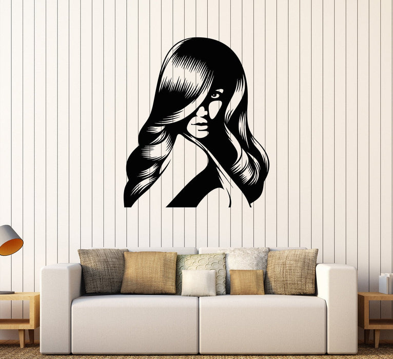 Autocollant mural en vinyle pour salon de coiffure, salon de coiffure, beauté, coiffure, cadeau unique (619ig)