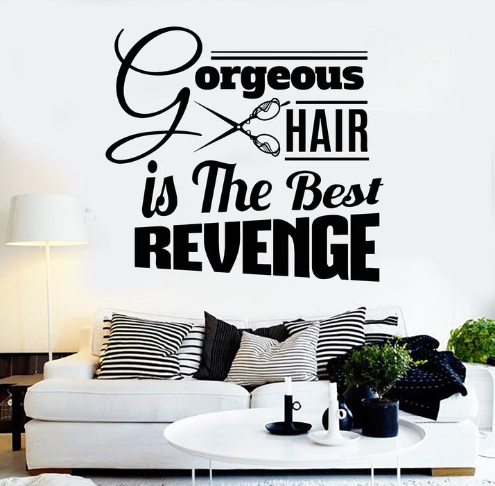Autocollant mural en vinyle pour salon de coiffure, citation amusante, coiffeur, styliste, cadeau unique (ig4319)