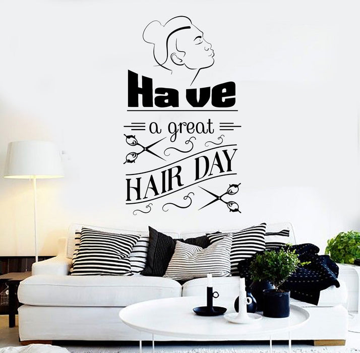 Виниловая наклейка на стену парикмахерская цитата парикмахер стилист наклейки уникальный подарок (ig4372)
