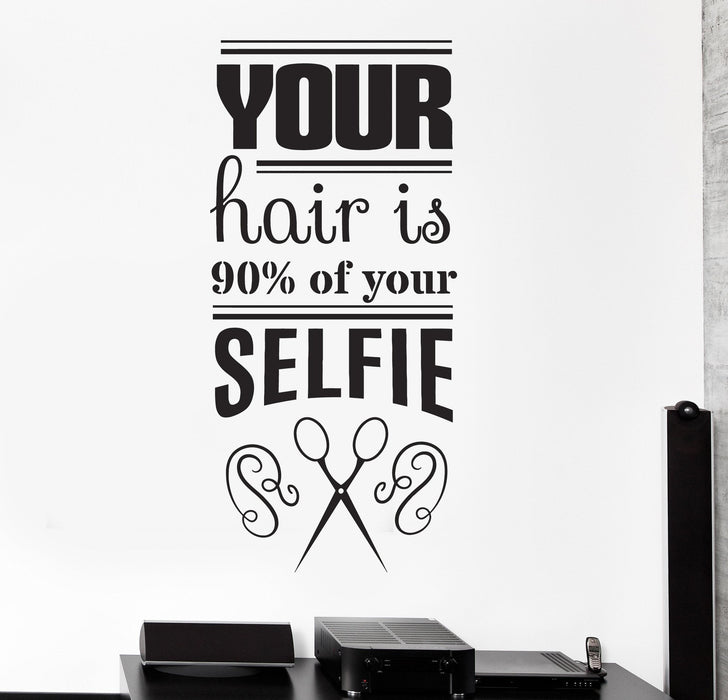 Vinyl Wall Decal Funny Hair Salon Quote Barbershop Stylist Stickers Unique Gift (ig4400)