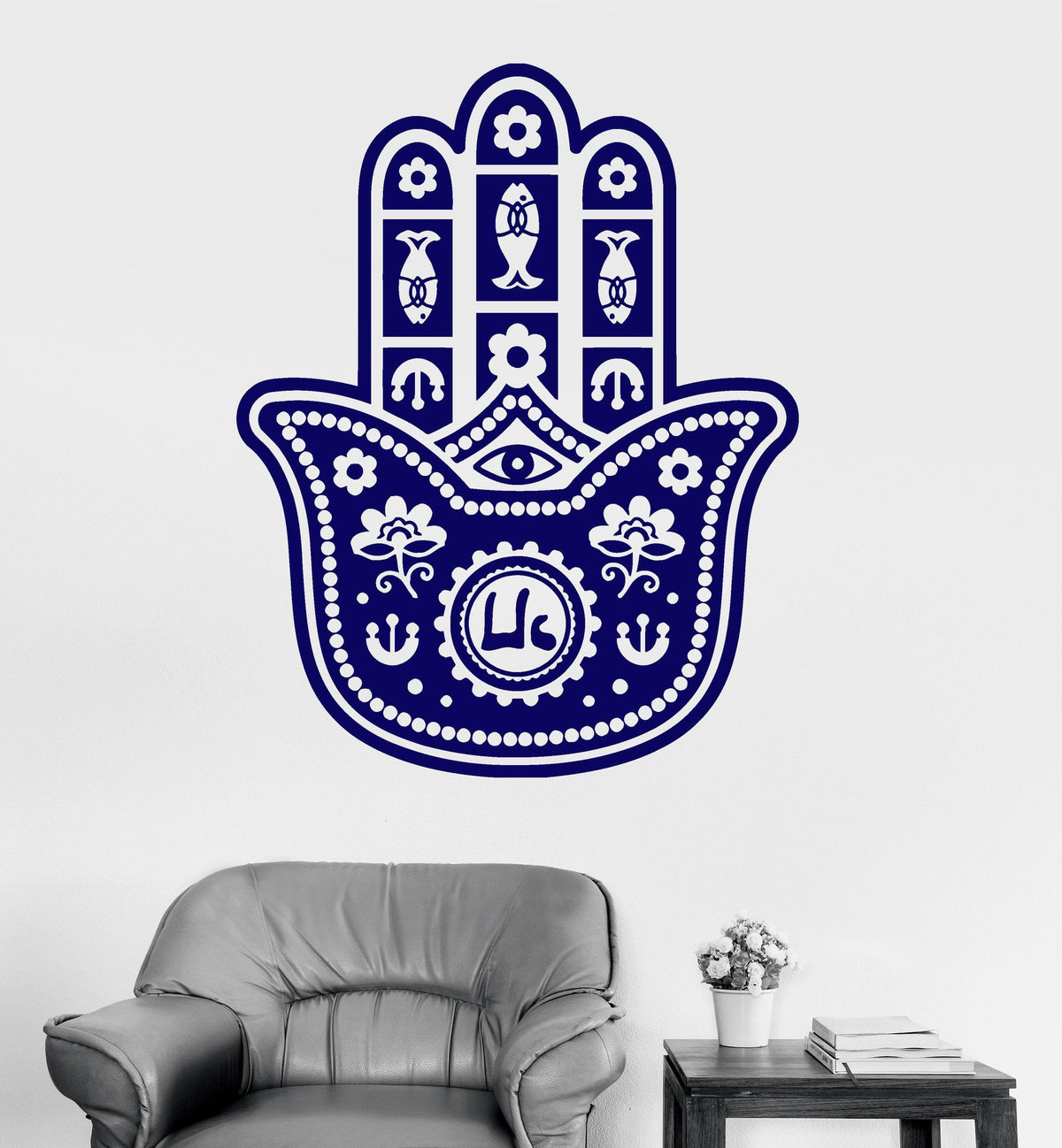 Vinyl Wall Decal Hamsa Hand Fatima Eye Amulet Talisman Stickers Unique 