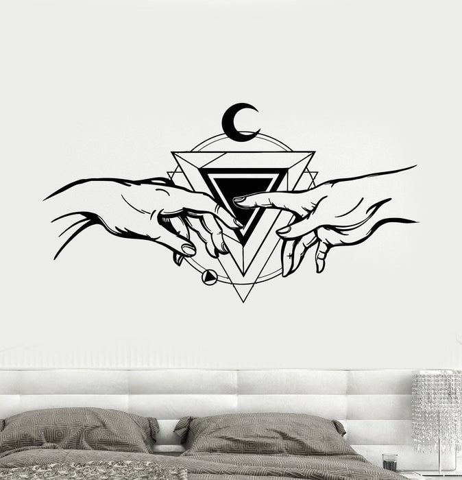 Vinyl Wall Decal Creation Of Adam Triangle Masons Art Decor Stickers Unique Gift (1342ig)