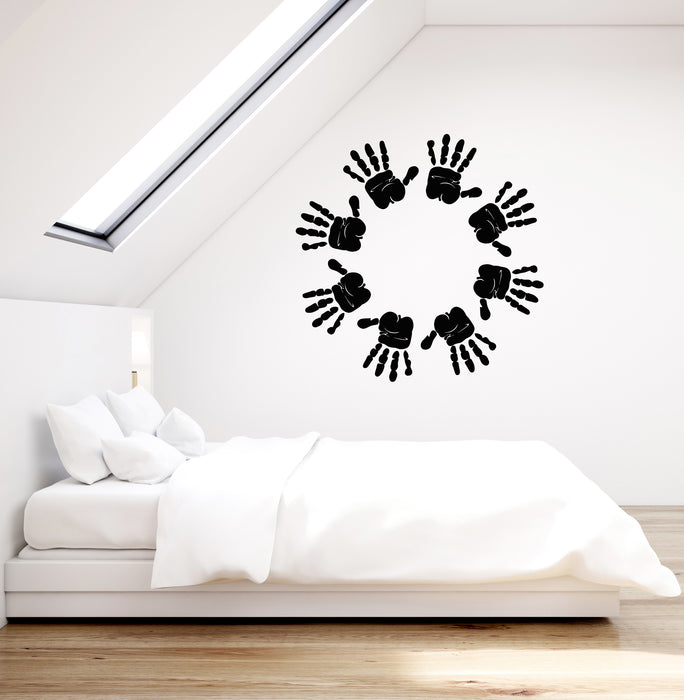 Vinyl Wall Decal Handprints Home Decorations Greeting Stickers (3622ig)