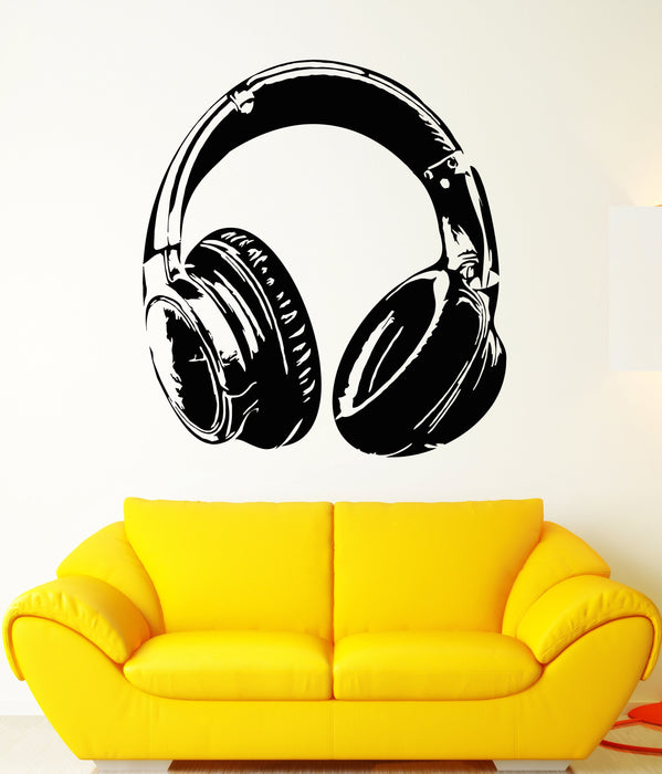 Vinyl Wall Decal Music Lover Musical Headphones Teenager Room Stickers Unique Gift (1959ig)