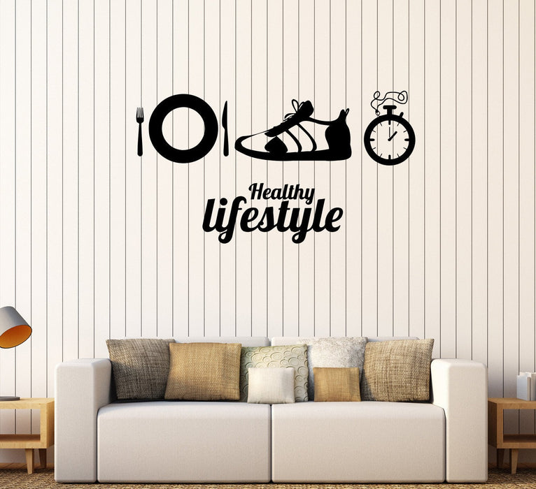 Vinyl Wall Decal Healthy Lifestyle Motivation Sport Stickers Mural Unique Gift (500ig)