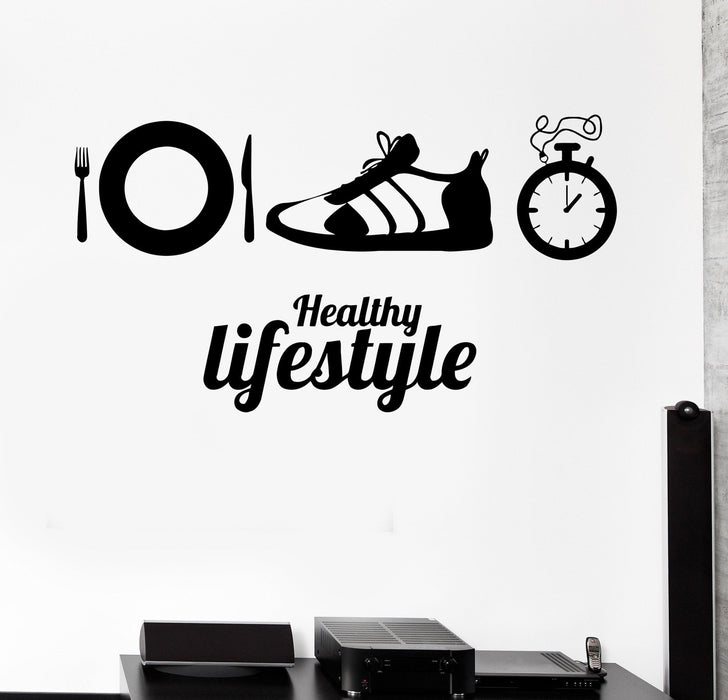 Vinyl Wall Decal Healthy Lifestyle Motivation Sport Stickers Mural Unique Gift (500ig)