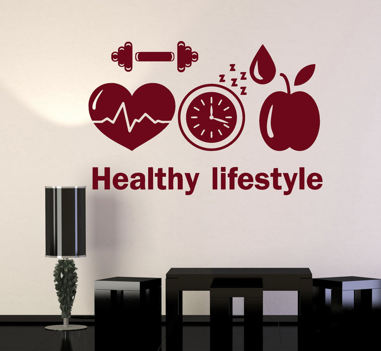 Autocollant mural en vinyle pour mode de vie sain, motivation sportive, régime, gym, cadeau unique (ig4784)