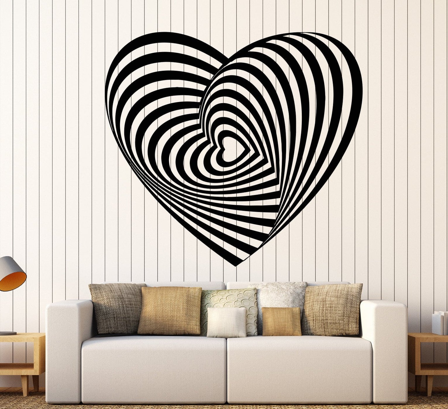 Vinyl Wall Decal Heart Art Decoration Romance Love Stickers Unique Gif ...