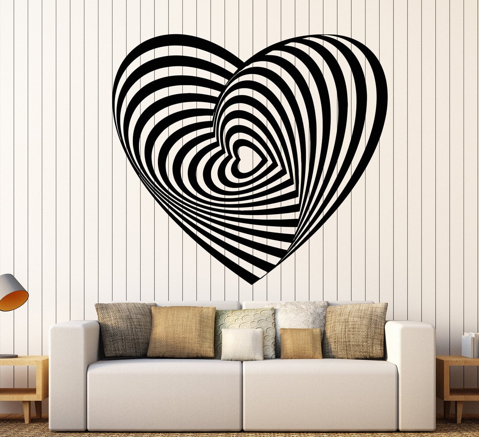 Vinyl Wall Decal Heart Art Decoration Romance Love Stickers Unique Gif ...