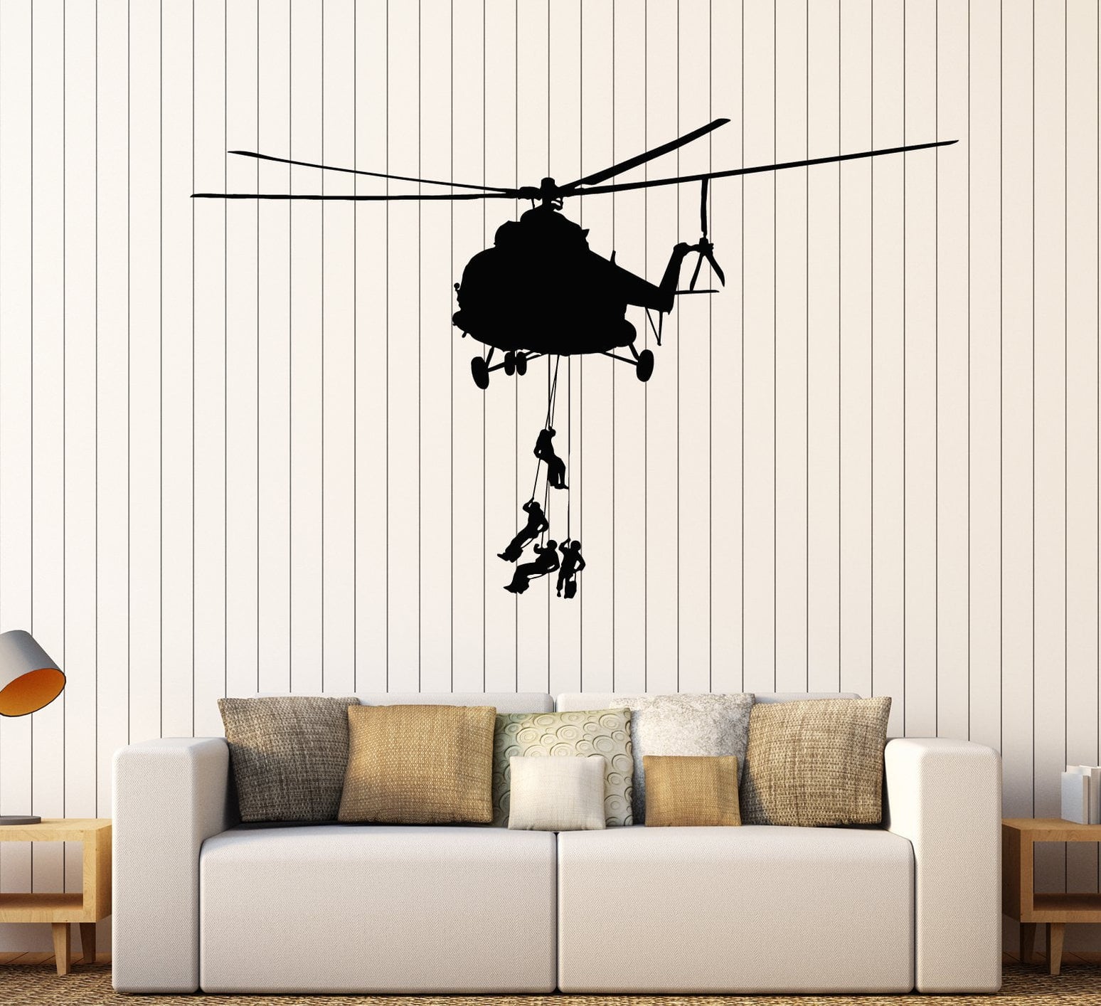 Vinyl Wall Decal Military Helicopter Army Soldiers Special Forces Stic ...