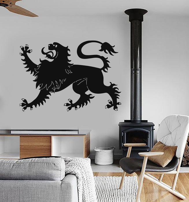 Wall Stickers Vinyl Decal Heraldic Lion Animal Middle Ages Unique Gift (ig210)