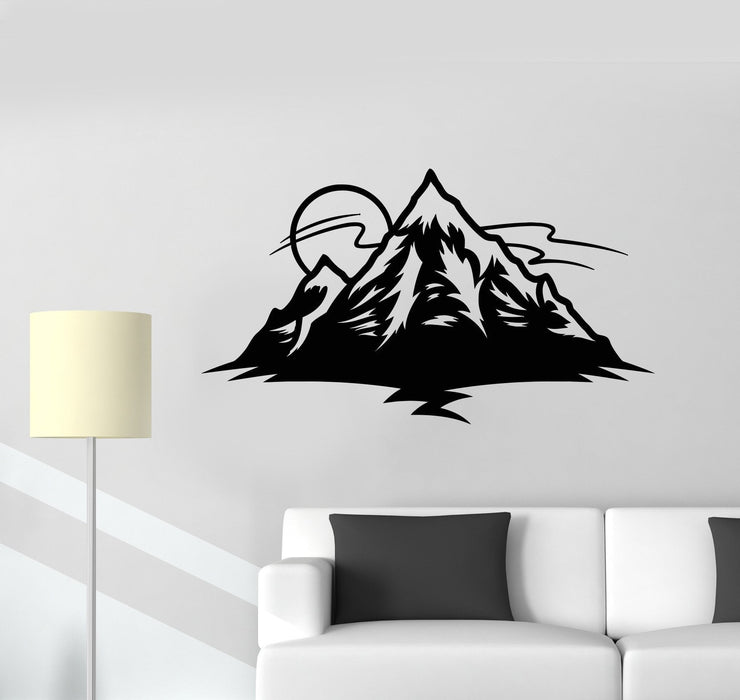 Vinyl Wall Decal Sun Mountain Nature Island Nursery Children's Playroom Stickers Unique Gift (872ig)