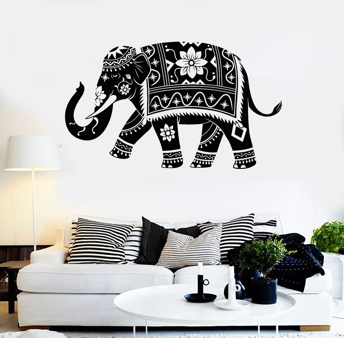 Vinyl Wall Decal Indian Elephant India Hindu Decor Stickers Murals Uni