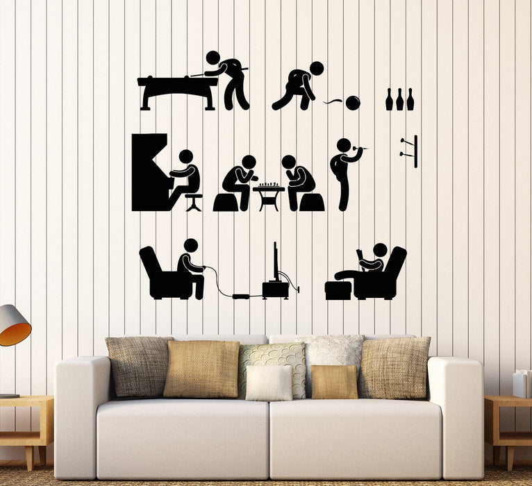 Vinyl Wall Decal Hobbies Weekend Game Room Entertainment Stickers Unique Gift (1012ig)
