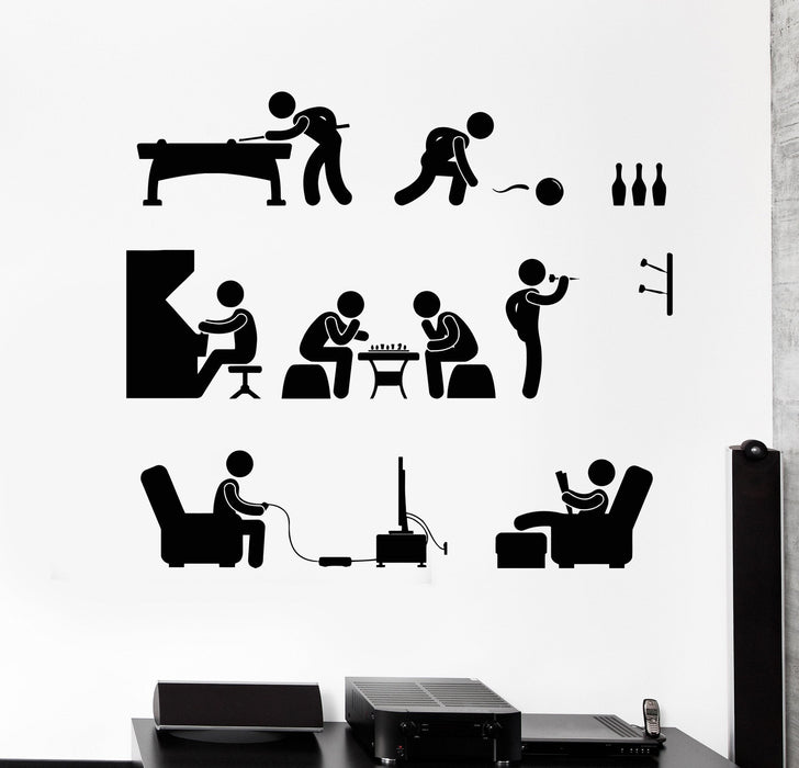 Vinyl Wall Decal Hobbies Weekend Game Room Entertainment Stickers Unique Gift (1012ig)