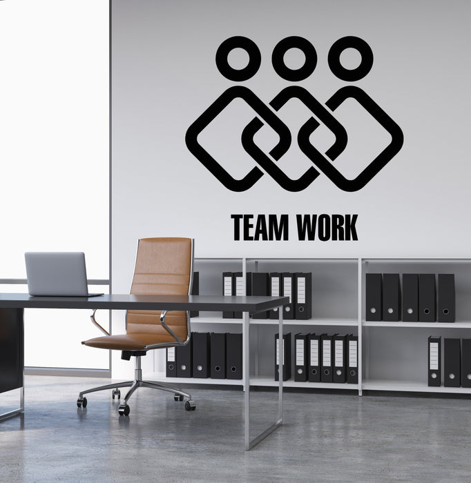 Vinyl Wall Decal Teamwork Home Office Decor Logotype Stickers (2968ig)