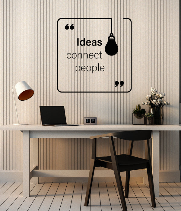Vinyl Wall Decal Ideas Connect People Office Decor Quote Words Stickers (4050ig)