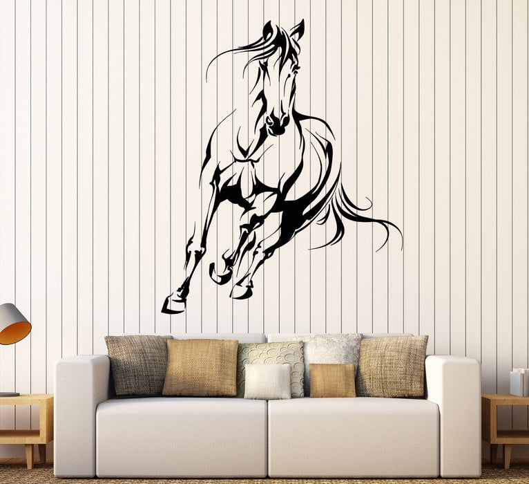 Vinyl Wall Decal Abstract Galloping Horse House Pet Animal Stickers Unique Gift (1915ig)